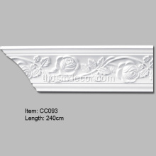 Crown Molding Trim na may Rose Design